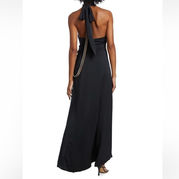 Ramy Brook Daphne Wrap Halter Cocktail Dress on Back Black Size 2 NWT - Picture 2 of 11